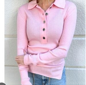 NWOT Womens DAY Birger and Mikkelsen Murphy - Pink Sweater